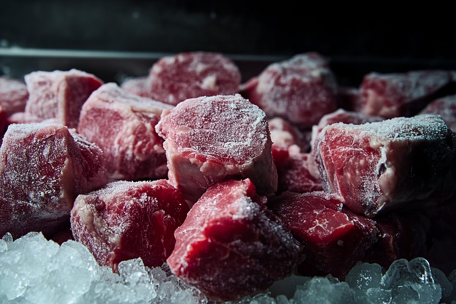 pile meat with ice ice it scaled